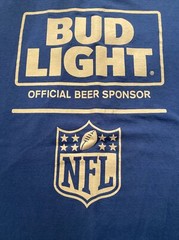 Bud Light Mens T Shirt Size XL NFL Football Official Beer Sponsor Tee Blue