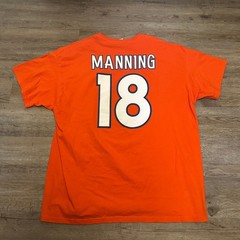 NFL Team Apparel Denver Broncos Peyton Manning 18 Orange T-Shirt Mens 2XL
