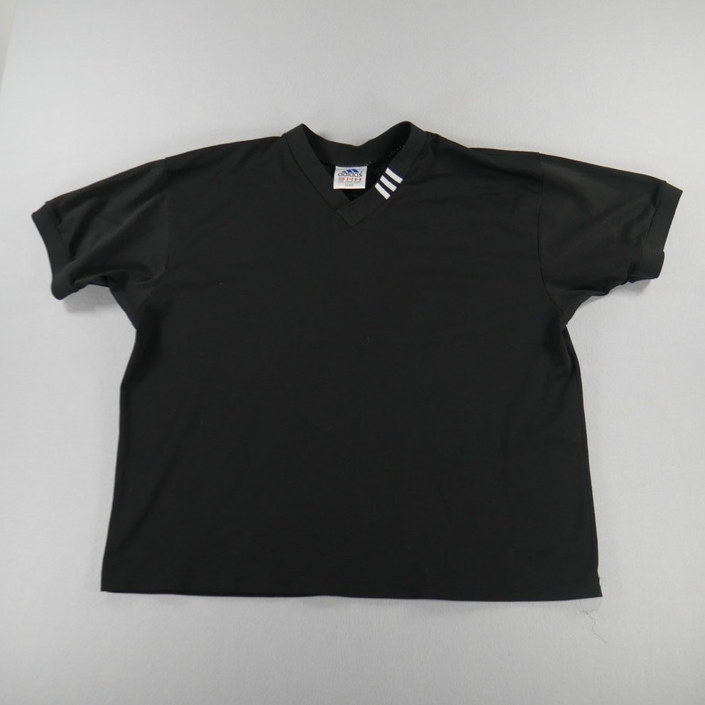 Vintage 90s Adidas Mesh Jersey Black Mens Size XL Athletic Boxy Fit Gym Workout
