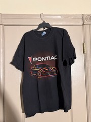 Pontiac trans am firebird Men’s L Black Double-Sided Graphic Logo Sleeve Tee