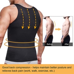 Gynecomastia Men Compression Shirt White Tank Top Body Shaper Fajas Para Hombres