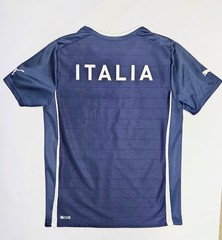 Puma Italia Shirt Crewneck Tee Mens Small Blue Italy Short Sleeve Athletic Logo