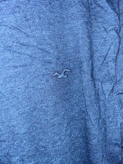 Hollister Men’s Solid Navy Blue Icon T-Shirt Size Medium M