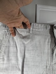Goodfellow & Co Men’s 38 Shorts Gray Linen Blend Flat Front Summer Casual 10″