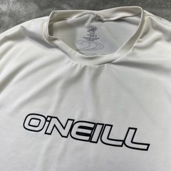 O’Neill UV Protection Rash Guard Men’s Medium White Surf Swim Shirt 50+ UPF Slim