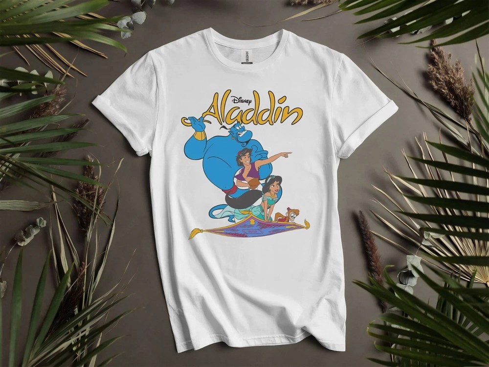 Disney Funny Aladdin Group Sho Men Women Unisex T-shirt Gift For Friends