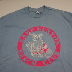 Vintage 80s Kenyon College Kamp Kenyon Beach Club Bear T Shirt Mens XL USA