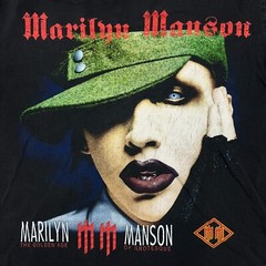Vintage 2003 Marilyn Mason T Shirt Mens Medium The Golden Age of Grotesque Band