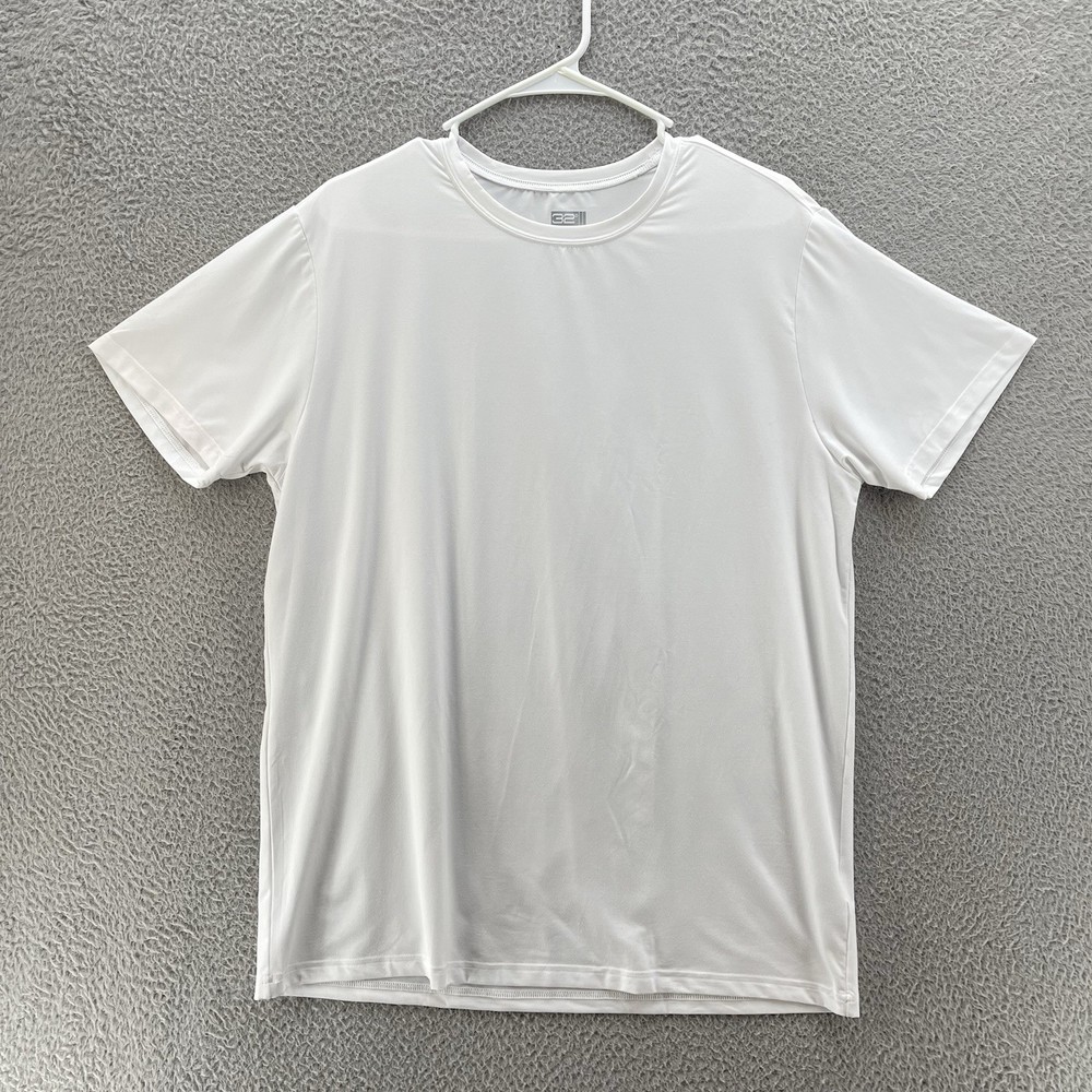 32 Degree Cool T-Shirt Men Extra Large White Casual Comfort Stretch Performance