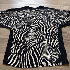 VINTAGE LIQUID BLUE ZEBRA TEE
