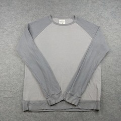 Splendid Mills Shirt Mens Large Gray Long Sleeve Thermal Waffle Crewneck Stretch