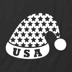 USA CHRISTMAS HAT TShirt Tee Short-Sleeved Cotton HOLIDAY CLOTHING S1BSA315