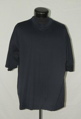 Men Murano Navy Blue Soft Cotton Made Italy Tee Shirt T Solid Crew Neck EUC 2XL