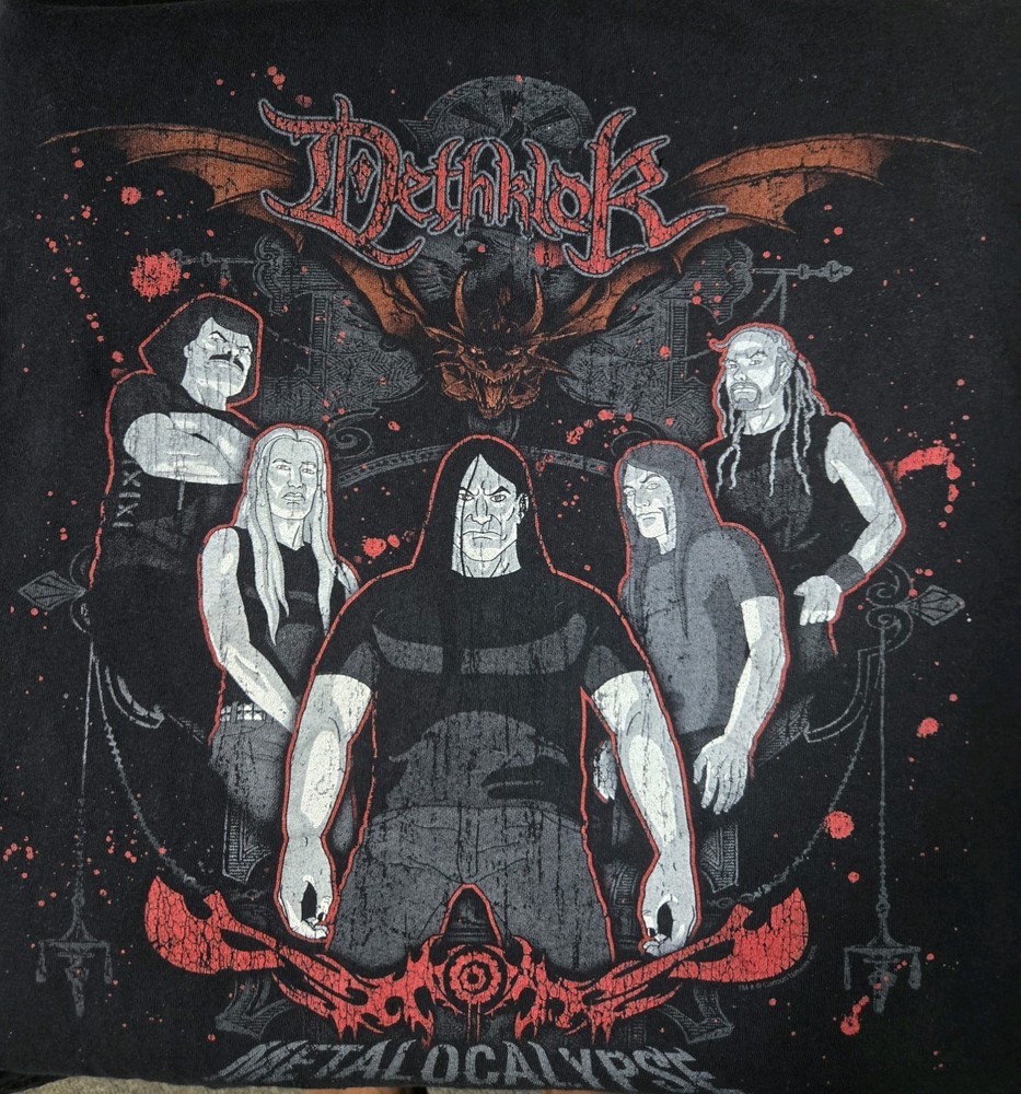 Dethklok Metalocalypse Size XXL Black Shirt Adult Swim Death Metal