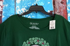 Men’s FRIENDS TV Show Central Perk Christmas Wreath T-Shirt SIZE 4X Green NEW