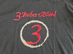 3 Inches Of Blood Vtg Y2K Band T-Shirt Mens Sz XL Black Concert Music Metal