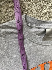 Vtg Nike T Shirt Gray Tag Sz L Made In Honduras / USA Orange Spellout Logo 90s