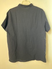 2 Men’s Light Blue and Black Cotton Short Sleeve Button-Up Shirt Size XL Casual
