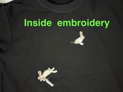 AUTHENTIC LOEWE x SUNA FUJITA EMBROIDERED BUNNIES, MOON PRINT T-SHIRT MEDIUM NWT