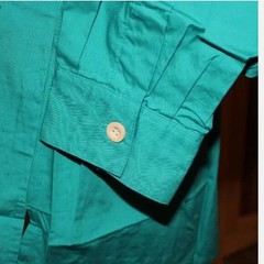 Vintage 90s International Male IM Teal Tunic Shirt Men’s Large All Cotton NOS