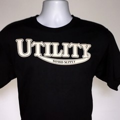 Utility Board Supply Skateboard t shirt Mens medium Black cotton