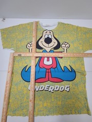 Underdog Cartoon Shirt Mens 2XL All Over Print Retro 90s Character Graphic Tee