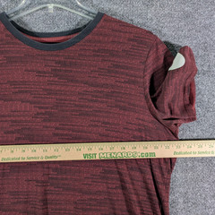 Nike AOP Shirt Mens XL Maroon Dri-Fit Spell Out All Over Print Short Sleeve