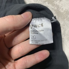 Pact Pocket T Shirt Mens M Black Organic Cotton Linen Thin Sustainable