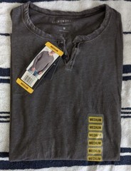 New Lucky Brand Men’s S Long Sleeve Notch Neck Triblend Henley Shirt Loden Green