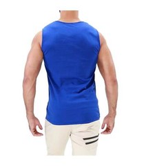 Débardeur TOF PARIS Round Collar Tanktop YOU Cotton Jersay Tank Royal Blue 25