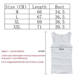 Men’s Tank Top A-Shirt Wife Beater Undershirts Size S-4XL