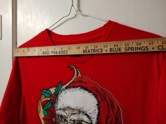 Holiday Time Christmas Santa Claus Believe Men’s Short Sleeve T Shirt Size M