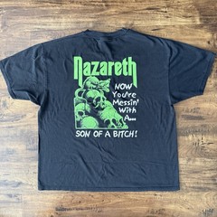 Vintage Nazareth World Tour 1999 T-Shirt Black Green XL Graphic Tee