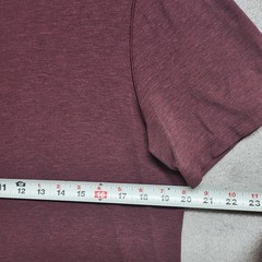 Lululemon Shirt Mens Large Heather Red Plum Short Sleeve Athleisure Run Casual