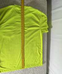 Carhartt Mens Yellow Mesh T Shirt Hi Vis Workwear Construction Safety PPE Sz Med
