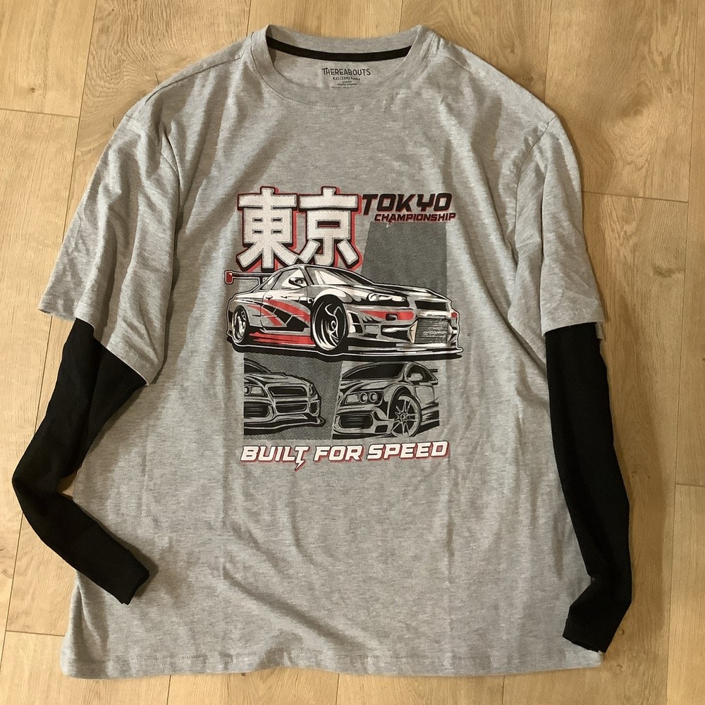Tokyo Championship Size XXL (22H) Husky Built For Speed Long Sleeve T-Shirt, New