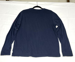 Carbon2Cobalt Mens Long Sleeve Blue T-Shirt Sz M Japanese Fire/Earth Design Soft