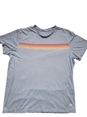 Marine Layer crew neck t-shirt distinctive multi-colored horizontal stripe Sz L