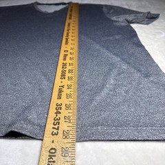 Perry Ellis Shirt Mens XL Gray Short Sleeve V Neck