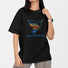 Walk For Peace T-Shirt Dove Hope Love Compassion Graphic Tee Unisex