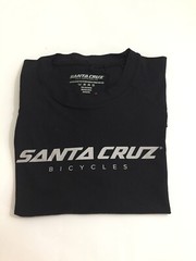 Santa Cruz Bicycles Black SS short sleeve Tech Stacked Tee T Shirt