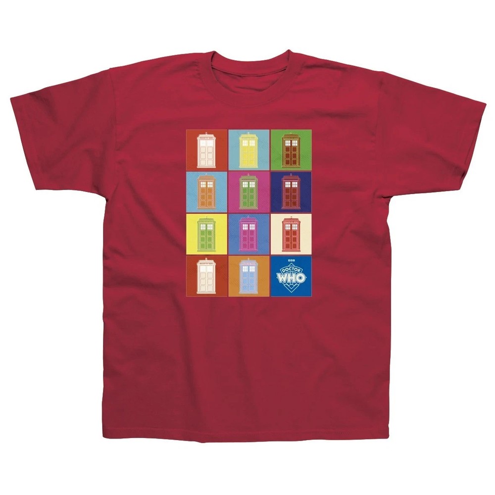 DR/DOCTOR WHO – T SHIRT – MULTI TARDIS – BRAND NEW