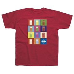 DR/DOCTOR WHO – T SHIRT – MULTI TARDIS – BRAND NEW