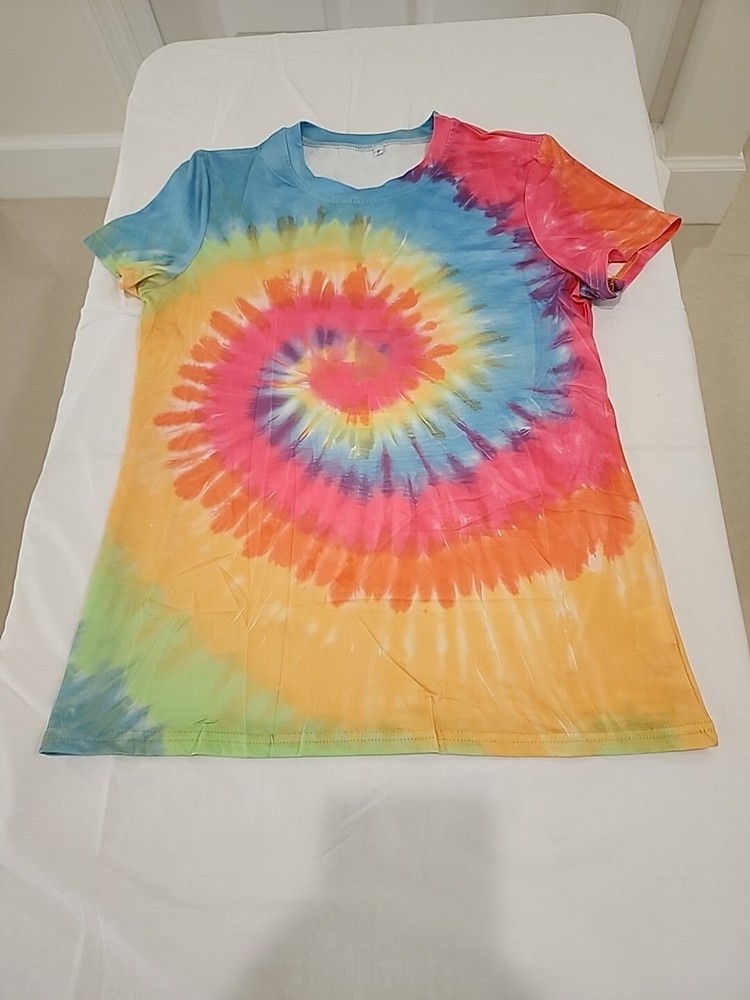 Tie Dye Adult Pigment Dyed Stylish T-Shirt. XL