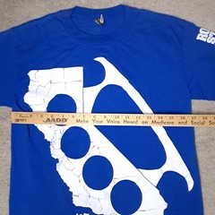 DTA Posse Rogue Status T-shirt Mens Small Blue Brass Knuckles Rob Dyrdek Y2k