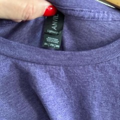 Anvil Lightweight Long Sleeve TShirt XXL Purple Cotton Blend Casual Mens