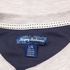 Tommy Bahama Mens Rayon Polyester Thermal Gray L Navy Marlin LS Crew ZTB97769