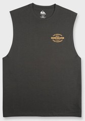 Quiksilver Men’s The Shed Tank Top – Oversized Cotton Muscle Tank, Phantom – New
