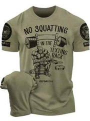 Men’s Gym T-Shirt Training Heavy Weight Lifting 3D Printed Fitness Running Top T