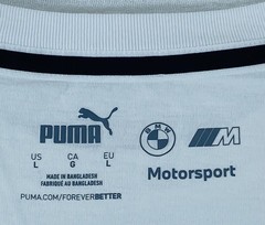 Puma BMW Motorsport MMS Essential Racer Logo White T Shirt Men’s Size Large EB2